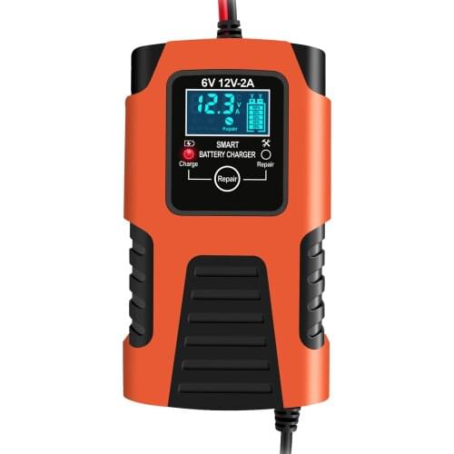 Car Battery Chargers 12V/2A 24V/2A Full Automatic Smart Battery Chargers Maintainer Portable Trickle Chargers Battery Desulfator