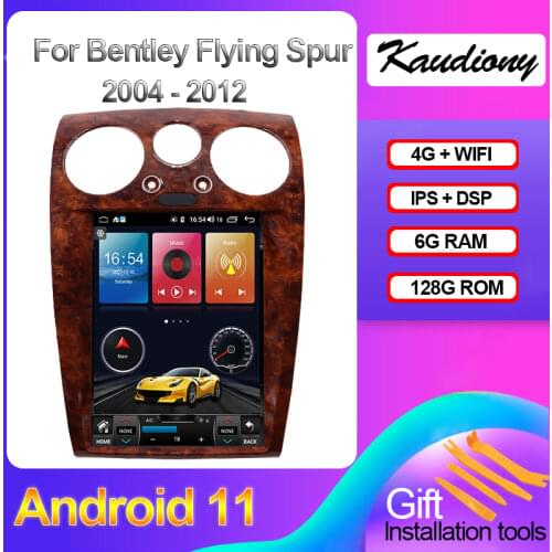 Kaudiony 12.1" Android 10.0 For Bentley Flying Spur Car Multimedia Player Auto Radio Automotivo GPS Navigation Stereo 2004-2012