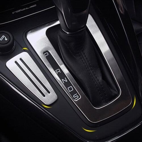 Car Gear Shift Panel Cover Sequin Trim for Ford Focus 2015 2016 2017 2018 Card Slot Sticker Interior Accessories