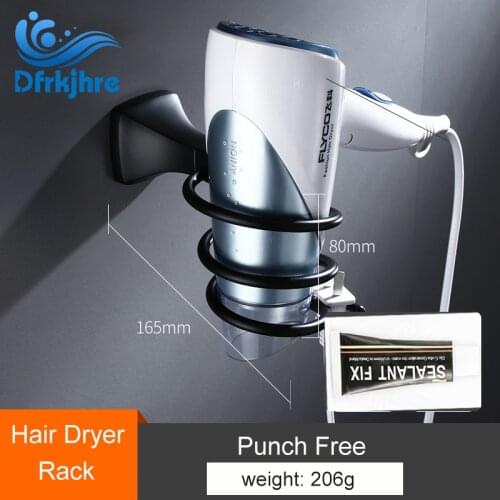 Dfrkjhre Innovative Wall-mounted Hair Dryer stainless steel bathroom Shelf Storage Hairdryer holder for hairdryer(Black, White)