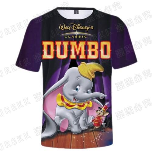 Elephone Dumbo Anime Clothes For Children Cartoon Oversized T Shirt Men Summer Streetwear 3D Print Women Tee Tops