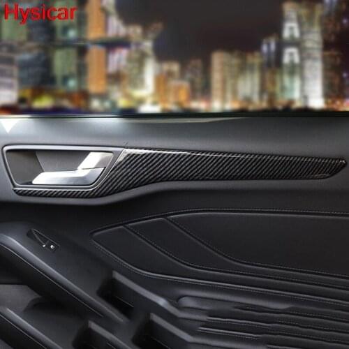 Hsyicar For Ford Focus 2019 Car Inner Door Decoration Sticker Frame Moulding Cover Trim Styling Interior Accessories ABS