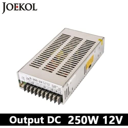 Switching Power Supply 250W 12v 20A,Single Output Ac-Dc Converter For Led Strip,AC110V/220V Transformer To DC 12V