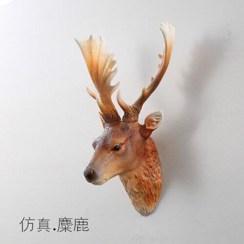 European creative simulation er head hanging animal head three-dimensional hanging living bed photos wall