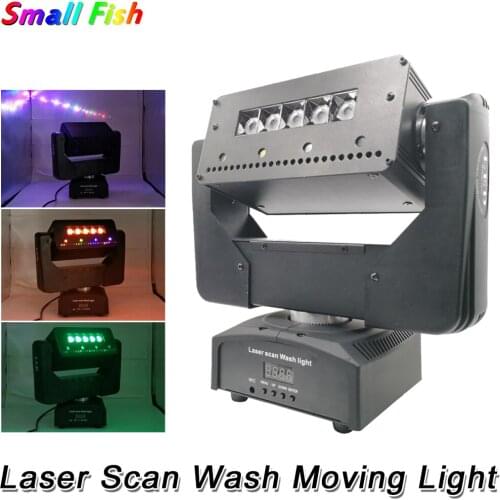 Mini 50W Dj Laser Disco Led Strobe Moving Head Light Unlimited Rotate Stage Effect Beam Wash Lamp For Party Club Bar Wedding
