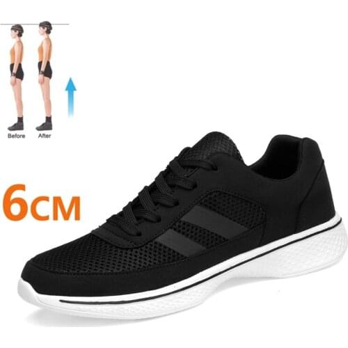 New Men Sneakers Elevator Shoes Heightening Shoes Height Increase Shoes Insoles 6CM Man Height Increasing Shoes Height Shoes