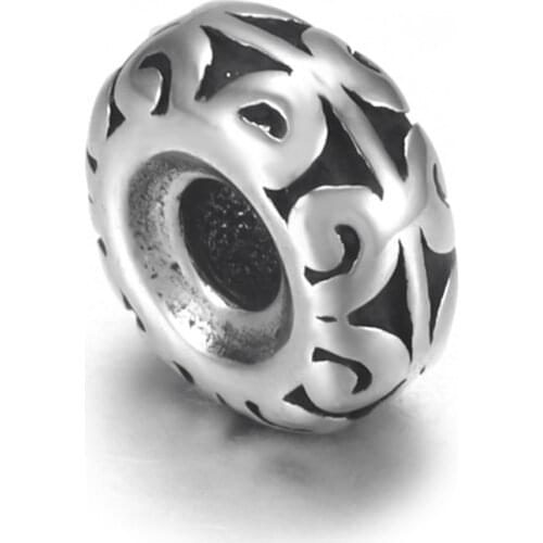 Stainless Steel Spacer Bead Polished 3mm Hole Metal Beads Bracelet Charms Supplies for DIY Jewelry Making Accessories