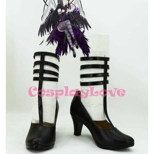 Newest Custom Made Japanese Anime Black Puella Magi Madoka Magica Homura Akemi Cosplay Shoes Long Boots For Halloween