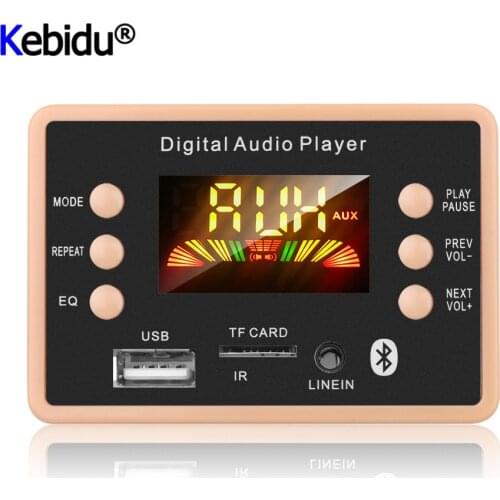 New MP3 Decoder Decoding Board Module 12V Bluetooth 5.0 Car USB MP3 Player WMA WAV Support TF Card USB FM Remote Board Module