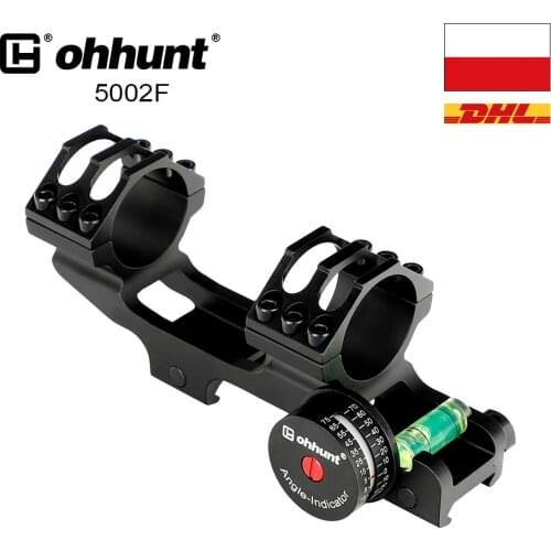 Ohhunt Tactical 25.4mm 30mm Scope Mount Rings 20 MOA Picatinny Rail Base Angle Cosine Indicator Kits with Bubble Level for Rifle