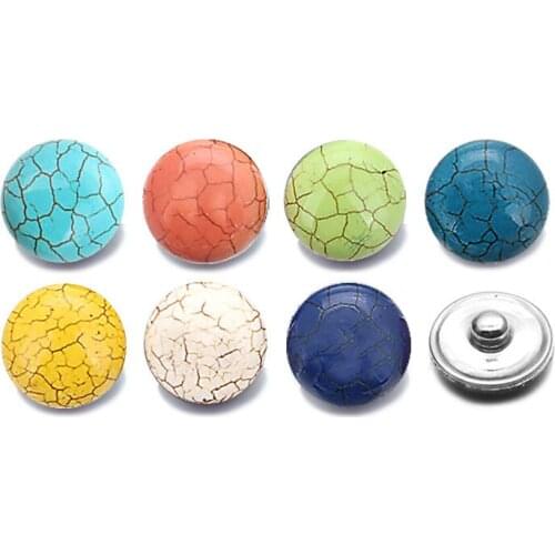 Wholesale Silicone 18mm Acrylic Resin Uneven Resin Snap Button 003 Fit Charm Interchangeable Bracelets Jewelry Accessories