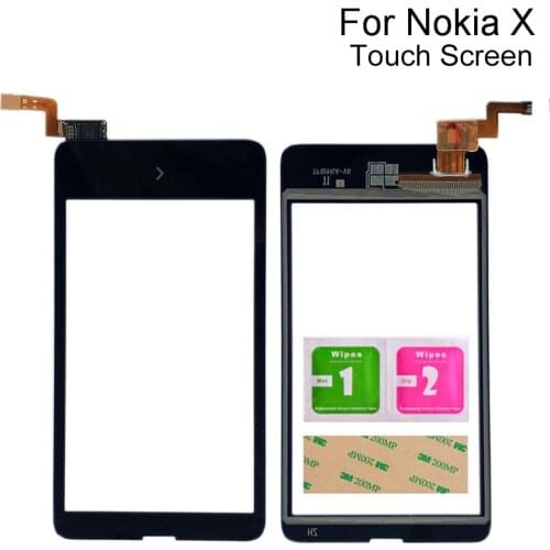 Mobile Touch Screen Panel For Nokia X Touch Screen Sensor Digitizer For Nokia X Dual SIM RM-980 Tools 3M Glue