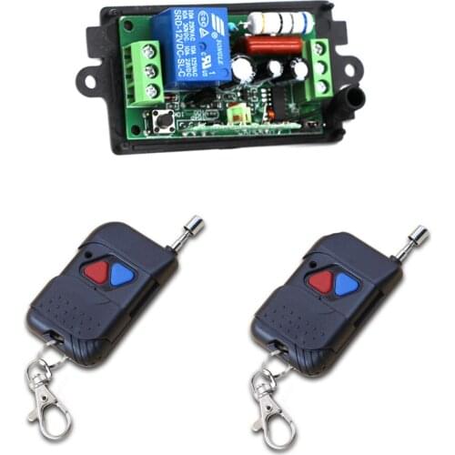 AC 110v 220v 1ch RF wireless remote switch wireless light Lamp LED switch Remote Controller ON OFF Receiver W/ 2 Transmitter