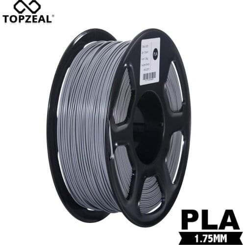 TOPZEAL Top Quality PLA Grey Color 3D Printer Filament PLA 1.75mm 1KG PLA Filament Materials for 3D Printer RepRap