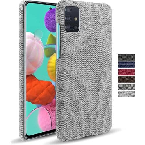 Luxury Febric Antiskid Cover Funda For Samsung A51 A71 4G Coque Cloth Texture Fit Case For Galaxy A 51 71 5G Capa
