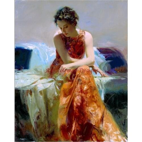 Needlework for embroidery DIY French DMC High Quality - Counted Cross Stitch Kits 14 ct Oil painting - A Young Woman II