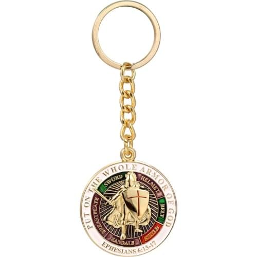 Knights Templar Put On The Whole Armor Of God Keyring Key chain Pin