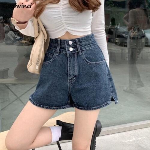 Shorts Women Denim Summer Vintage High Waist Sexy Korean Style Classic Simple All-match Ladies Leisure Trendy Popular Ins New