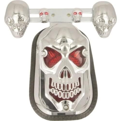 Motorcycle Skull ATV Tail Brake Stop Light + 2 LED Turn Signal Lamp Cafe Racer For Harley Yamaha Suzuki Ducati Benelli Honda