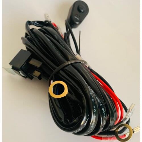 LED HID Halogen light Wiring Harness 12v 40A 4 Quad leads lamp Relay harness Group For Car Truck ATV SUV Offroad 4WD 4X4 Lights