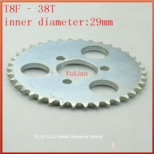 T8F-38T Rear Sprocket 29mm Silver 38 Tooth For 43cc 49cc Minimoto Moped Scooters 2 Stroke Engine Pocket Bike Mini Quad ATV