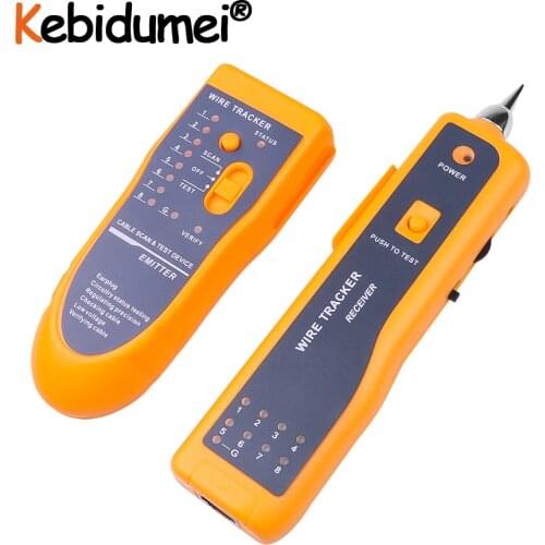 Network Cable Tester RJ45 RJ11 Cat5 Cat6 Detector Telephone Wire Tracker Tracer Toner Ethernet LAN Line Finder Yellow