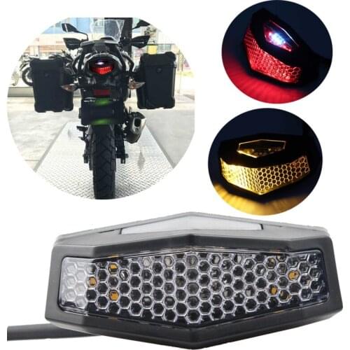 For Moto Scooter ATV Universal Motorcycle LED Rear Tail Brake Stop Indicator Signal Lamp Turn Signal Light Day Turning Light 12V