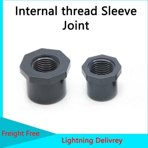 Female Thread Bushing Straight Pipe Connectors Adapter Garden Home Irrigation PVC Plastic Tube Joint 1 Pcs
