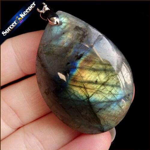 Women & Men Fashion Jewelry Pendants Necklaces With Chain Wholesale Labradorite Moonstone Quartz Stone Colares Femininos BA143