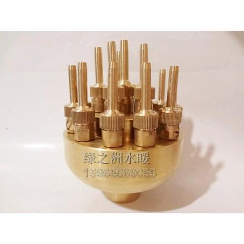 2 inches full copper adjustable adjustable nozzle layer three flower style fountain waterscape center column made of parabola