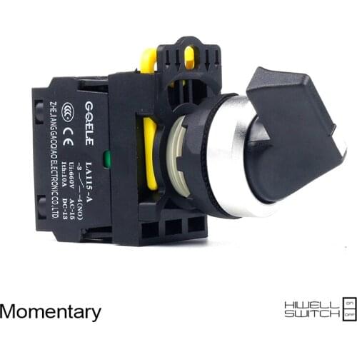 5 PCS Push button switch Selector switch Short handle 3-Position Latching OR Momentary IP65 LA115-A2-11CX