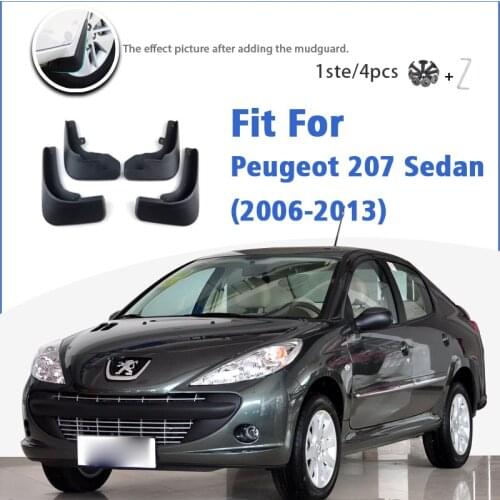 Mudguard For Peugeot 207 2006-2013 Hatchback Sedan Front Rear 4pcs Mudflaps Mudguards Car AccessoriesSplash Guard Fender