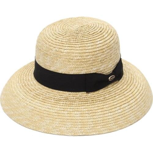 GEMVIE 2021 New Fashion Women 100% Wide Brim straw Hat Summer Hat Sun Hat Gril Beach Cap