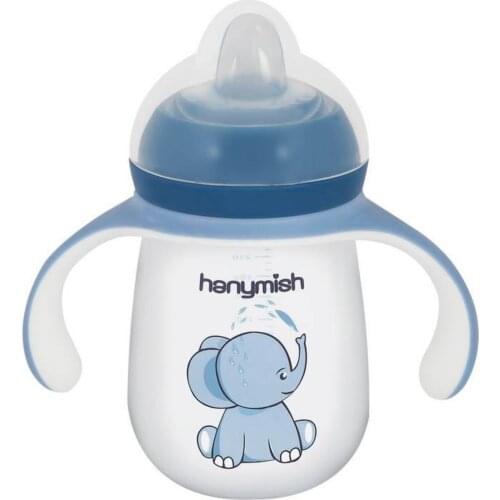 Hanymish Akıtmaz Kulplu Alıştırma Bardak 260 cc Silikon Uçlu