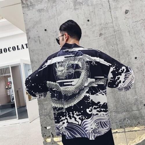 Men Summer Long Kimono Cardigan Men Traditional Japanese Kimono Male Open Stitch Jacket 2019