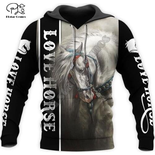 PLstar Cosmos Funny Animal Love Horse Colorful Harajuku NewFashion Tracksuit 3DPrint Men/Women Streetwear Jackets Zip Hoodies F2