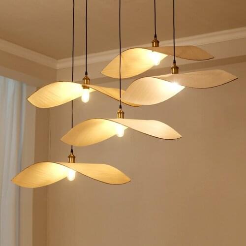 Hotel living room restaurant stairs lighting wooden chandeliers creative Southeast Asian teahouse Zen chandelier LB120616