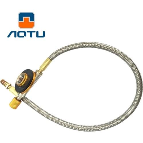 Outdoor Camping Stove Adapter Hose Connector Gas Tank Control Valve Equipment