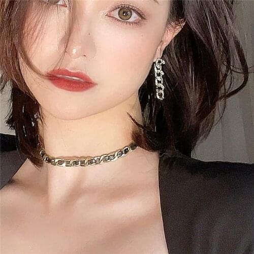 2021 New Fashion Women PU Leather Charm Necklace Short Choker Necklace for Women Jewelry Chokers Necklace Gift