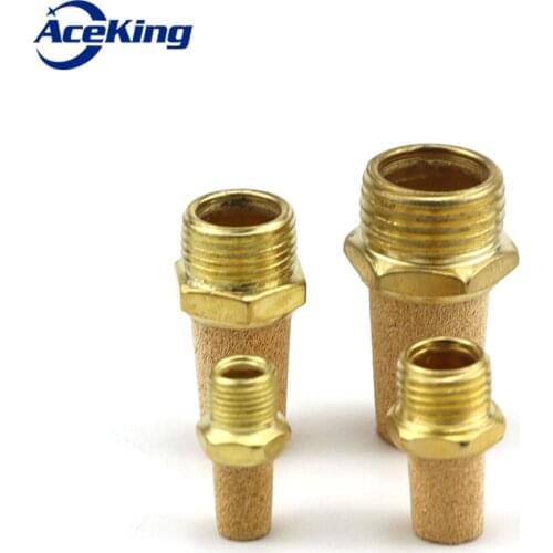 Pneumatic brass muffler convex head BSL M5 1/8" 1/4" 3/8" 1/2" fittings eliminate noise air valve connector copper noise