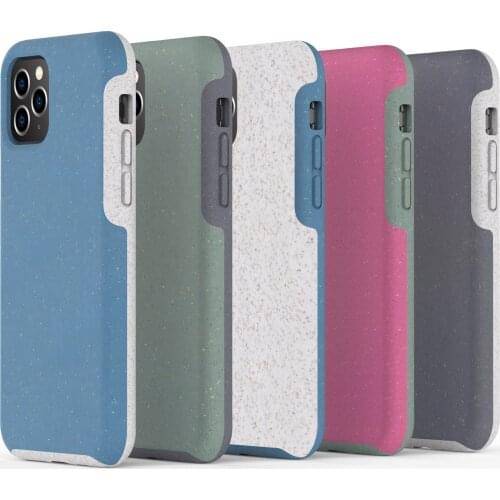 Suitable for IPhone 12 Degradable Mobile Phone Shell Anti Falling Cover Thickening Shell Wheat Straw