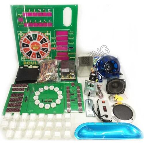 Arcade Roulette Machine DIY full kit Mario Casino Slot Game Motherboard with wires cable, Acrylic Panel, coin acceptor, hopper