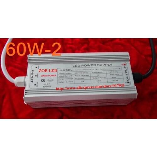 60w led driver DC54V,1.2A,high power led driver for flood light / street light,constant current drive power supply,IP65