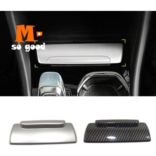 ABS Carbon Fibre/Matte 2017 2018 2019 For Volvo XC40 T5 Car Front Gear Shift Lever Ashtray Panel Cover Trim Accessories 1pcs