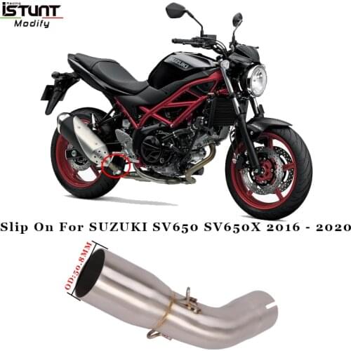 2016 2017 2018 2019 2020 Motorcycle Escape Exhaust For SUZUKI SV650 SV650X SV650S Modified 51mm interface Middle Link Pipe
