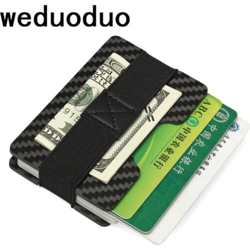 Weduoduo Carbon Fiber Credit Card Holder Super Light Weight Card Cases Durable Men Card Wallets Slim Portable Bank Card Holders
