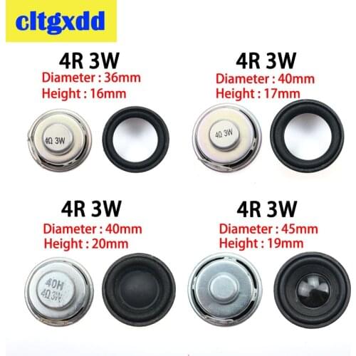 1PC New Speaker Horn 3W 4R Diameter 36mm 40mm 45mm Mini Amplifier Rubber Gasket Loudspeaker Trumpet