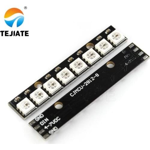 1PCS TEJIATE 8 Channel WS2812 5050 RGB LED Lights Full Color Driven Development-Board General Type