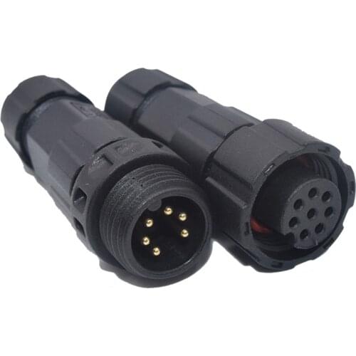 1pc Solder Connector IP68 Waterproof Cable Plug 15A Male Female Assembled Conector 2/3/4/5/6/7/8/9/10 Pin Outdoor Junction Box