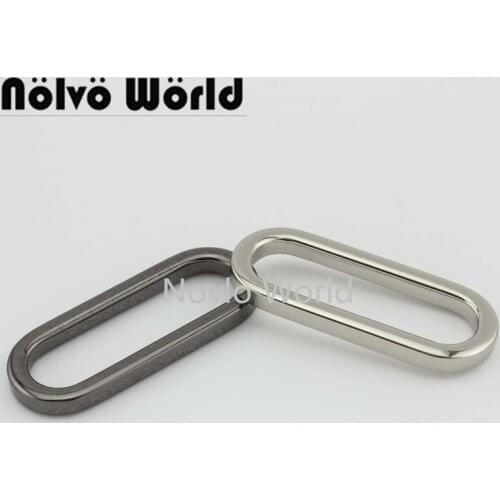Nolvo World 5-20-100pcs 4 colors 38*10.8mm 1-1/2" metal oval ring for handbag die-casting adjust buckle hardware